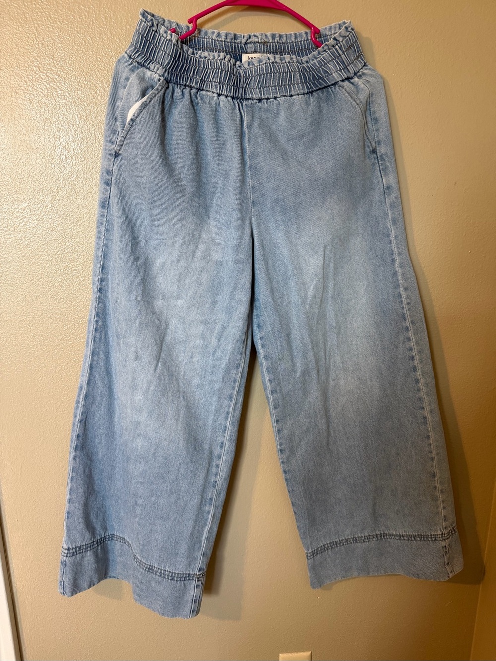 Kensie Draper stitch detail wide leg jeans size s/p